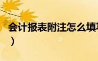 会计报表附注怎么填写（会计报表附注怎么写）