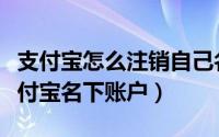 支付宝怎么注销自己名下的账户（怎么注销支付宝名下账户）