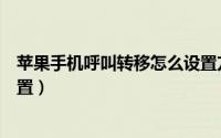 苹果手机呼叫转移怎么设置方法（苹果手机呼叫转移怎么设置）