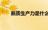 新质生产力是什么（生产力是什么）