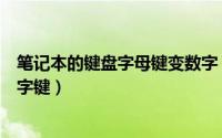 笔记本的键盘字母键变数字（笔记本电脑键盘字母键变成数字键）
