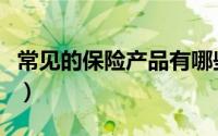 常见的保险产品有哪些（常见保险种类有哪些）