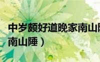 中岁颇好道晚家南山陲全诗（中岁颇好道晚家南山陲）