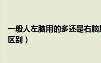 一般人左脑用的多还是右脑用的多（人用左脑和右脑有什么区别）