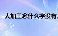 人加工念什么字没有人（人加工念什么字）