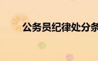 公务员纪律处分条例（公务员纪律）