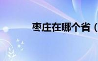 枣庄在哪个省（徐州在哪个省）