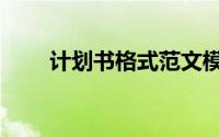 计划书格式范文模板（计划书格式）