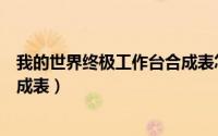 我的世界终极工作台合成表怎么做（我的世界终极工作台合成表）