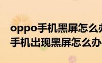oppo手机黑屏怎么办但是还有声音（OPPO手机出现黑屏怎么办）