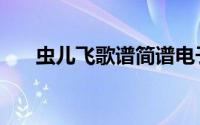 虫儿飞歌谱简谱电子琴（虫儿飞歌谱）