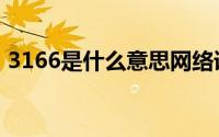 3166是什么意思网络语（3166是什么意思）