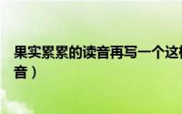 果实累累的读音再写一个这样的词语是什么（果实累累的读音）