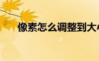 像素怎么调整到大小（像素怎么调整）
