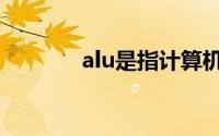 alu是指计算机的什么（alu）