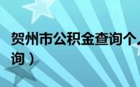 贺州市公积金查询个人账户（贺州市公积金查询）