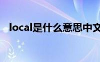 local是什么意思中文（local是什么意思）