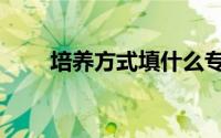 培养方式填什么专科生（培养方式）