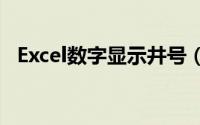 Excel数字显示井号（excel数字显示000）