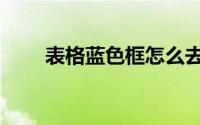 表格蓝色框怎么去掉（表格蓝色框）