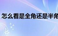 怎么看是全角还是半角（半角字符怎么设置）