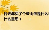 我去年买了个登山包是什么意思啊（我去年买了个登山包是什么意思）