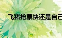飞猪抢票快还是自己抢票快（飞猪抢票）