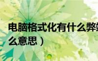 电脑格式化有什么弊端吗??（电脑格式化是什么意思）