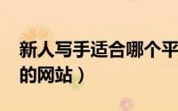 新人写手适合哪个平台2020（适合新人写手的网站）