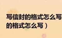 写信封的格式怎么写 小学生 四年级（写信封的格式怎么写）