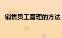 销售员工管理的方法（销售人员管理技巧）