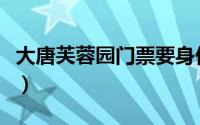 大唐芙蓉园门票要身份证吗（大唐芙蓉园门票）