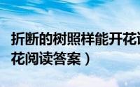折断的树照样能开花读后感（折断的树照样开花阅读答案）