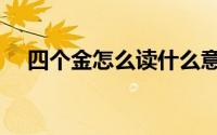 四个金怎么读什么意思（四个金怎么读）