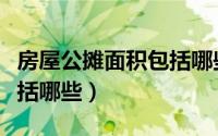 房屋公摊面积包括哪些范围（房屋公摊面积包括哪些）