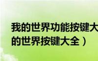 我的世界功能按键大全 操作按键全介绍（我的世界按键大全）