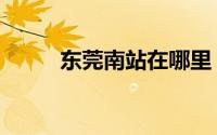 东莞南站在哪里（东莞站在哪里）