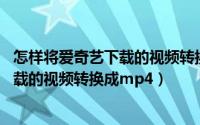 怎样将爱奇艺下载的视频转换成mp4格式（怎么把爱奇艺下载的视频转换成mp4）