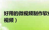 好用的微视频制作软件（什么软件可以制作微视频）