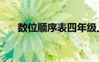 数位顺序表四年级上册（数位顺序表）