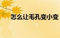 怎么让毛孔变小变（怎么让毛孔变小）