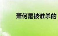 萧何是被谁杀的（萧何怎么死的）