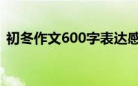 初冬作文600字表达感情（初冬作文600字）