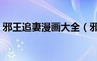 邪王追妻漫画大全（邪王追妻漫画免费阅读）