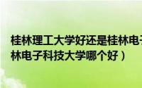 桂林理工大学好还是桂林电子科技大学（桂林理工大学和桂林电子科技大学哪个好）