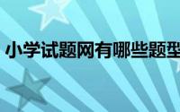 小学试题网有哪些题型（小学试题网有哪些）
