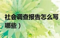 社会调查报告怎么写（调查报告的调查方法有哪些）