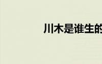 川木是谁生的（川木是谁）