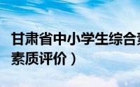 甘肃省中小学生综合素质评价（中小学生综合素质评价）