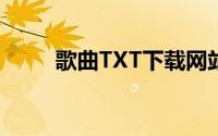 歌曲TXT下载网站（txt下载网站）